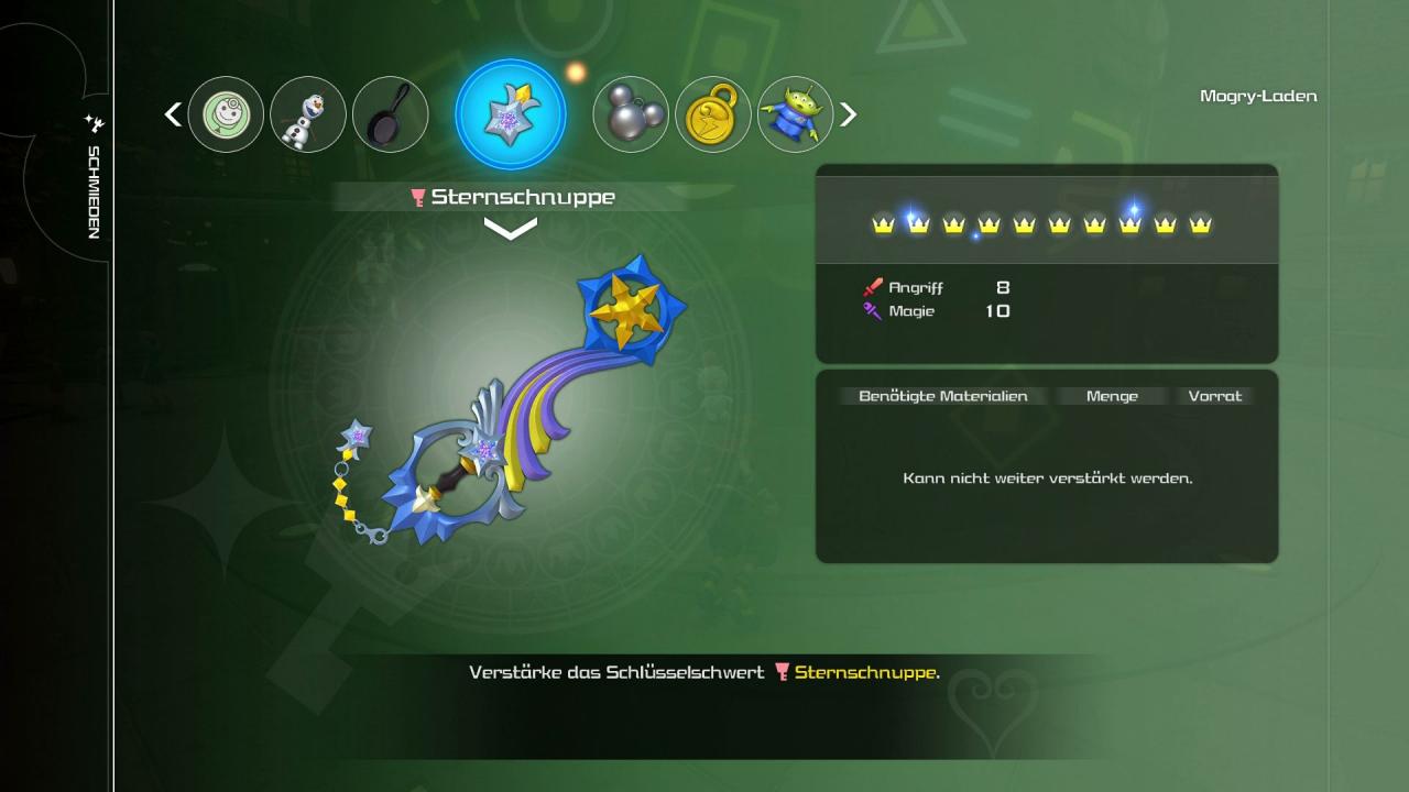 Kingdom Hearts 3 Schlüsselschwerter: Sternschnuppe