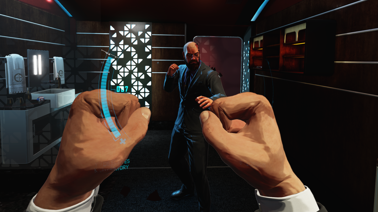 [05/04/2019] Genau wie Sony, Microsoft und Nintendo versucht auch Oculus seine wachsende Klientel mit Exklusivspielen an die Hardware zu binden. Hier im Bild: der bewegungsintensive Agententhriller Defector von Twisted Pixel (Wilson’s Heart, Ms. Splosion Man).
