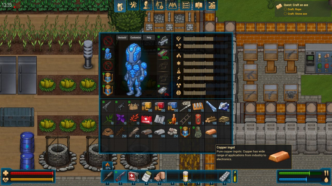 [30/04/2019] Moderne Waffen, Kampfanzug und Erste-Hilfe-Packs: Cryofall entpuppt sich im Endgame doch noch als Science-Fiction-Spiel. (1)