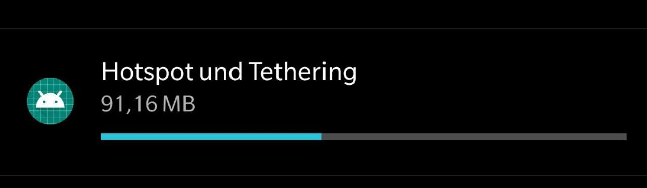 [01/04/2019] Gibt man via Tethering seine Internetverbindung für anderen Geräte frei, kann man auch sehen, wie viel diese 