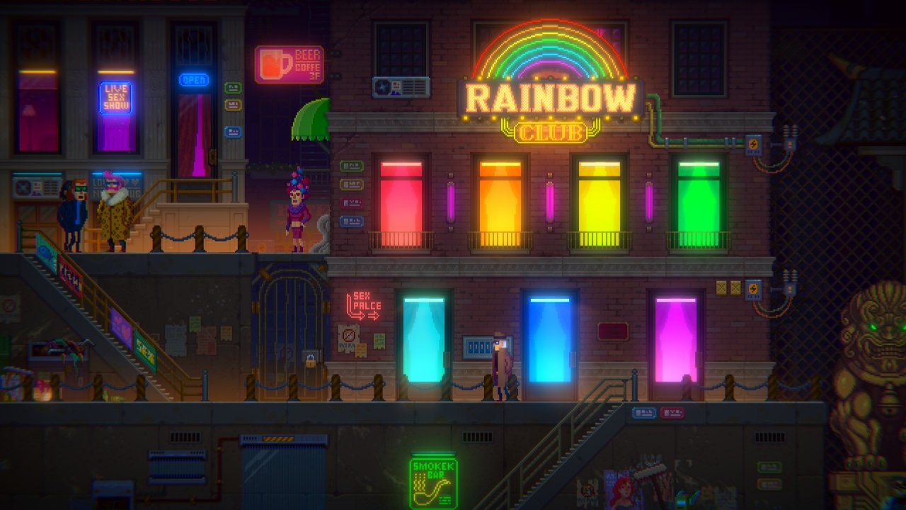 [27/05/2019] So düster manche Ecken auch sein mögen, ziert buntes Neon die gesamte Spielwelt und sorgt für optische Abwechslung. 