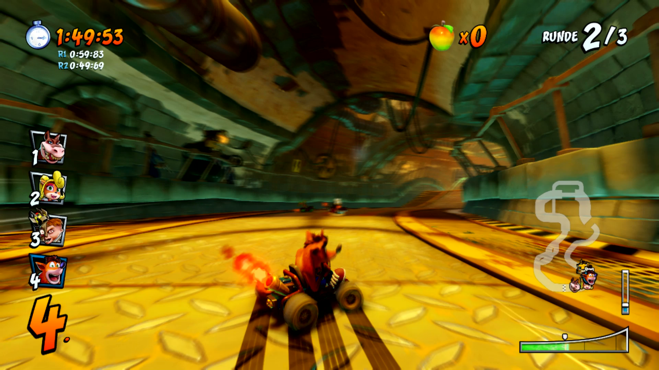 Das Driften ist bei Crash Team Racing Nitro-Fueled recht umständlich gestaltet und erfordert zwei Controller-Buttons. Das zu erlernen braucht einige Zeit.