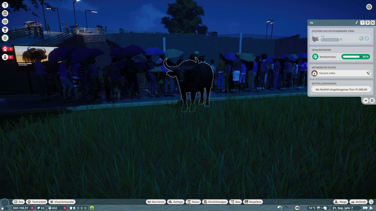 [07/11/2019] Wie in Jurassic World: Evolution können die Tiere aus ihren Gehegen ausbrechen. (PC)