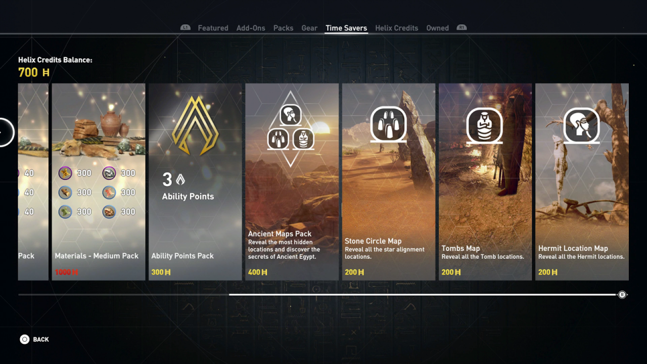 [15/11/2019] Auch vor Einzelspieler-Erlebnissen machen Mikrotransaktionen keinen Halt. In Assassin’s Creed: Odyssey und Assassin’s Creed: Origins gibt es zahlreiche Bezahlinhalte, unter anderem Time Saver.