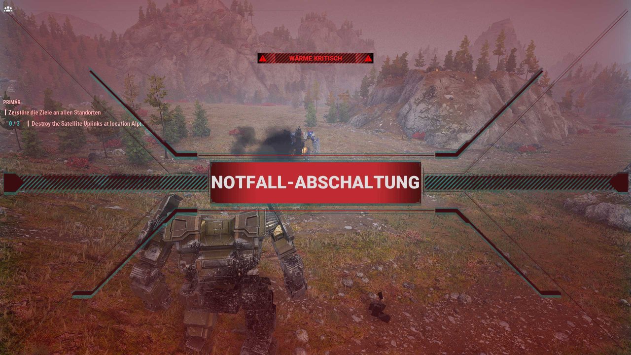 [10/12/2019] Mechwarrior 5: Mercenaries - Erzeugt ihr durch eure Waffensysteme zu viel Hitze, riskiert ihr eine Not-Abschaltung. Damit wird euer Mech für einige Sekunden zu einem reglosen Ziel für Angreifen. Unbedingt vermeiden!