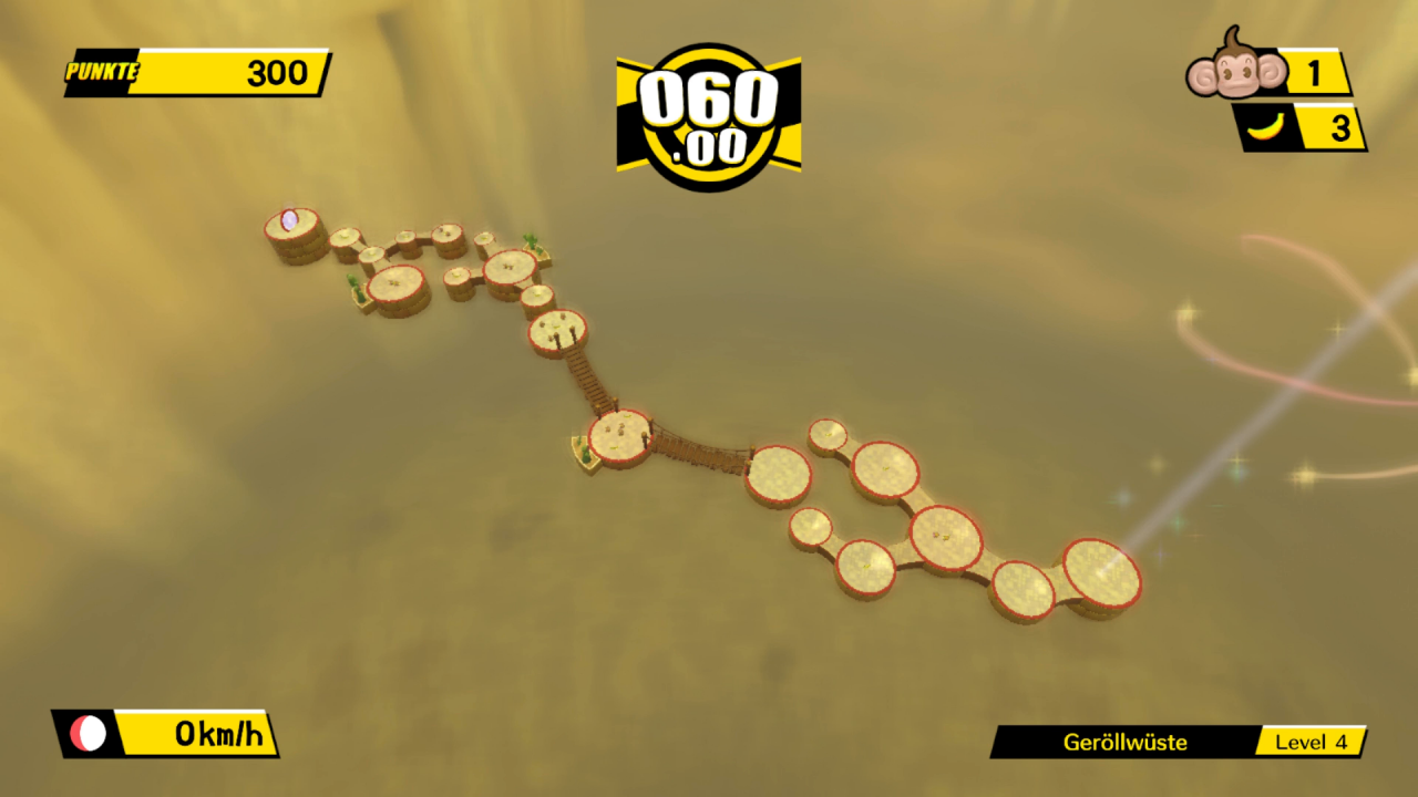 [04/12/2019] Ganz schön verschachtelt: Die Stages sind ziemlich komplex, teilweise sogar einfach nur fies. Nehmt viel Geduld mit, denn in Super Monkey Ball: Banana Blitz HD werdet ihr nicht nur einmal festsitzen. &nbsp;