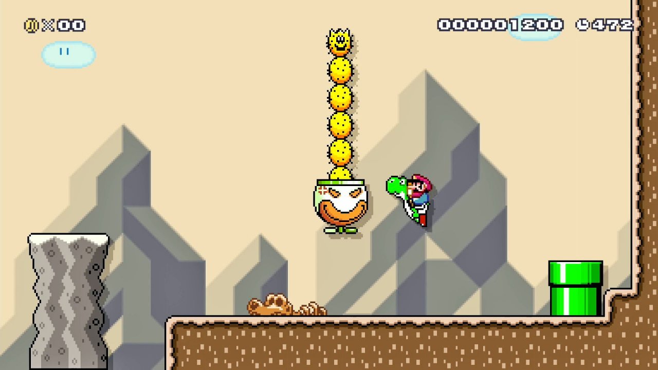[02/12/2019] Erst dadurch, dass sie hinzugefügt wurden, fiel es uns wie Schuppen von den Augen, dass die Pokeys bisher in Mario Maker 2 fehlten! Zeit war es, dass sie auftauchen!