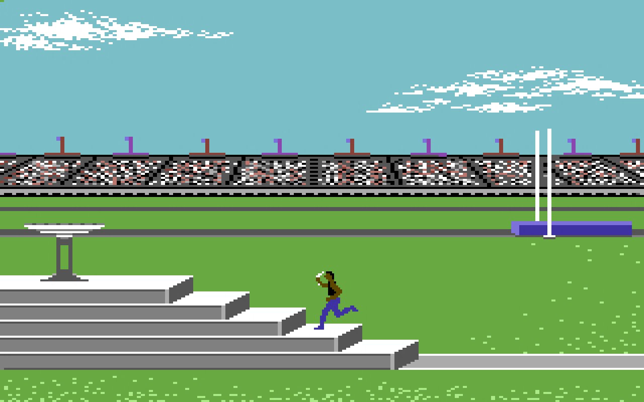 [24/01/2020] Da Epyx nicht über die Rechte an den Olympischen Sommerspielen 1984 in Los Angeles verfügte, war Summer Games war kein offizielles Lizenzspiel. Trotzdem entzündete im Intro ein Pixelathlet das Olympische Feuer. &nbsp;