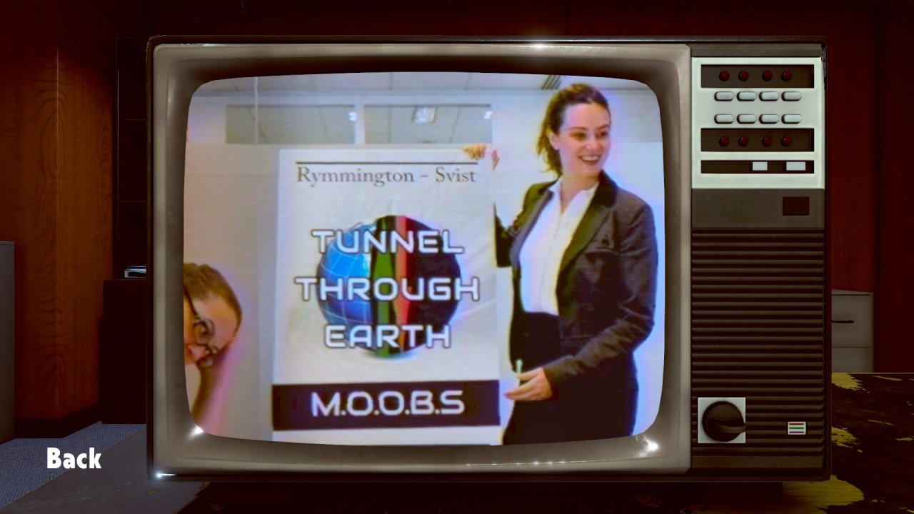 Not for Broadcast punktet immer wieder mit skurrilen Ideen, etwa einem Tunnel durch die Erde.