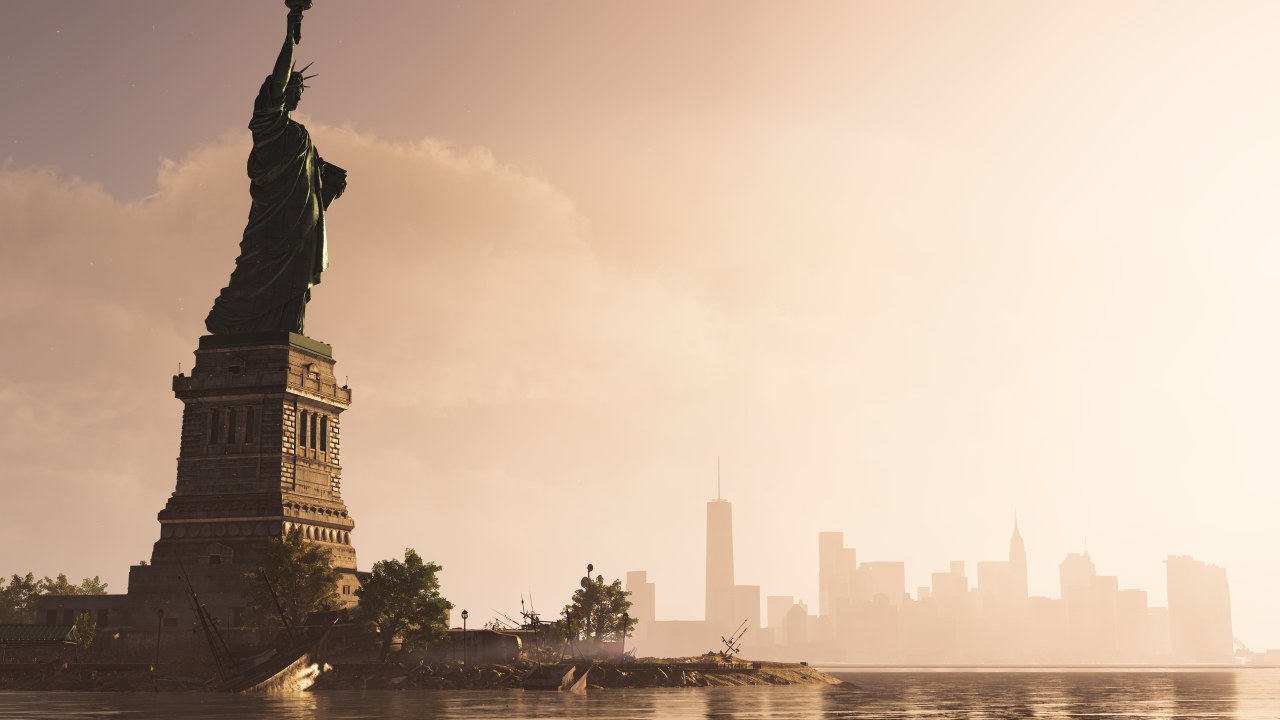 [06/02/2020] Eine trügerische Ruhe liegt über der Bucht von New York mit der Freiheitsstatue, die wie eh und je über die Hafeneinfahrt wacht.