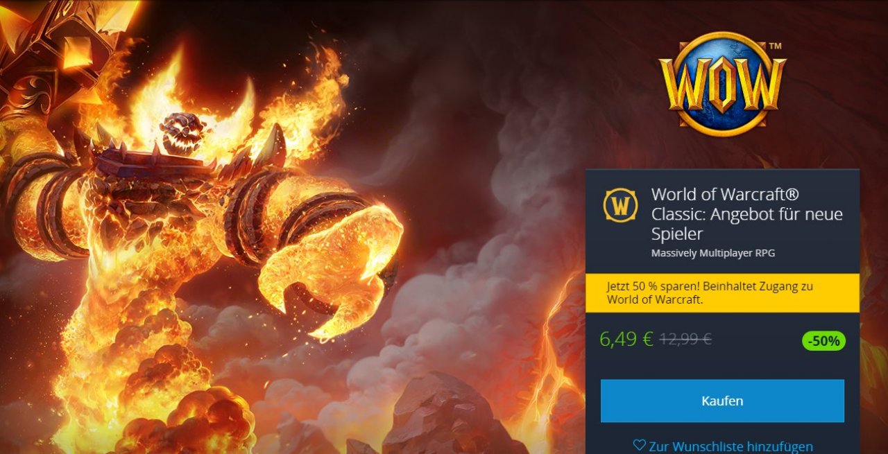 [13/02/2020] Holt euch das WoW-Abo derzeit vergünstigt.