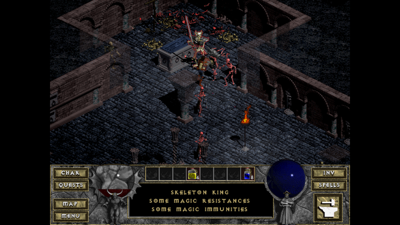[26/03/2020] Noch zu hart: Der Kampf gegen Skelettkönig Leoric in er dritten Ebene bringt uns erstmals an unsere Grenzen. &nbsp;