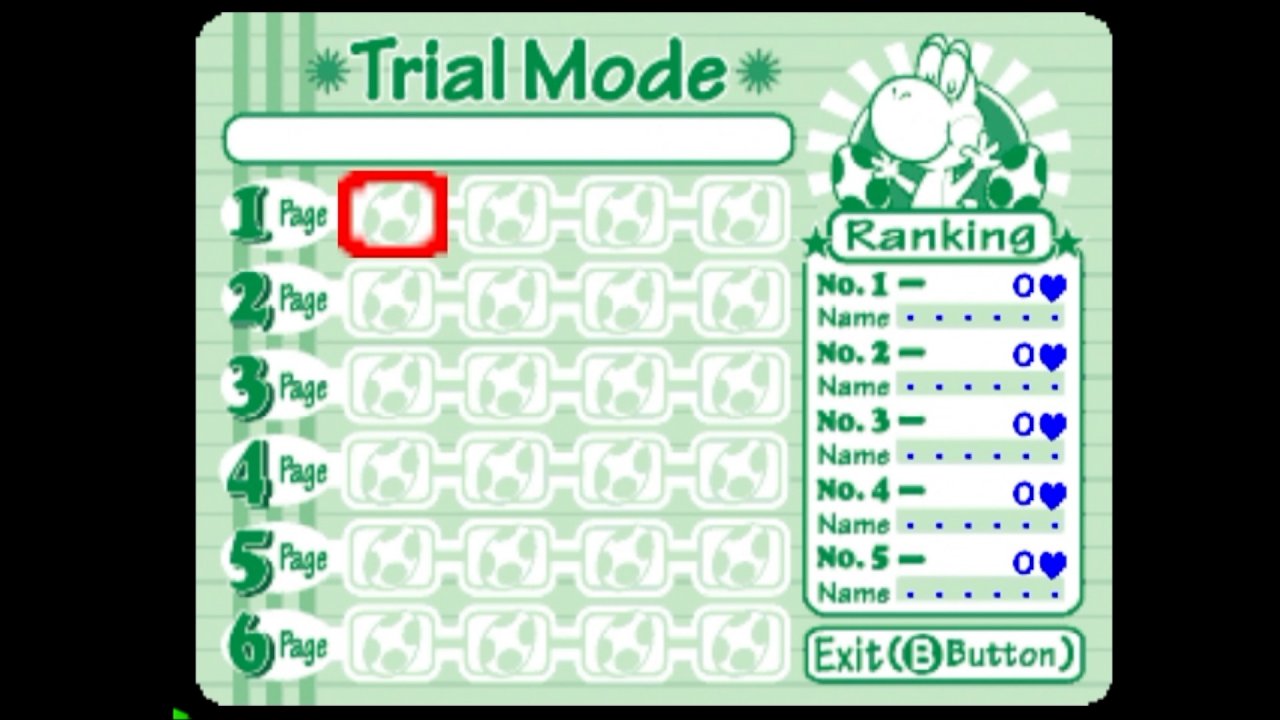 [09/04/2020] In Yoshi's Story findet ihr Totakas Song im Menü für den Trial Modus.
