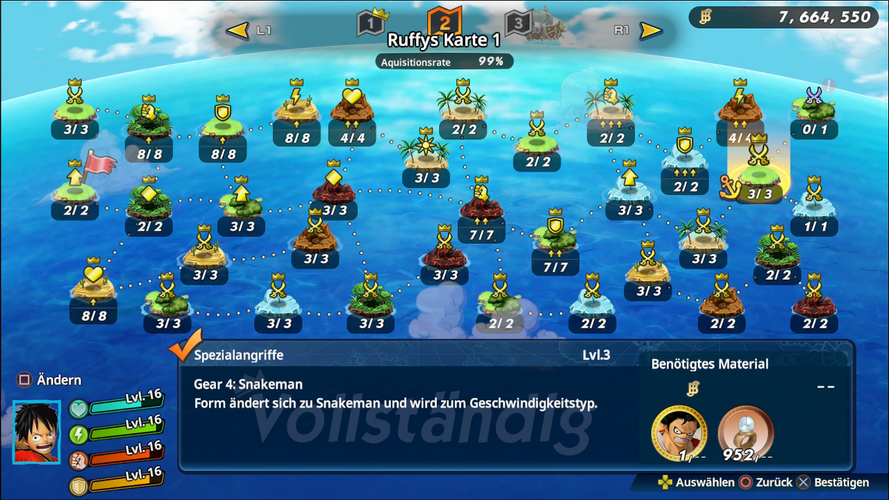[20/04/2020] Die Fertigkeitsbäume in One Piece: Pirate Warriors 4 sind eine der großen Stärken. Man spürt richtig schön die Entwicklungen der Charaktere über den Spielzeitraum.&nbsp;