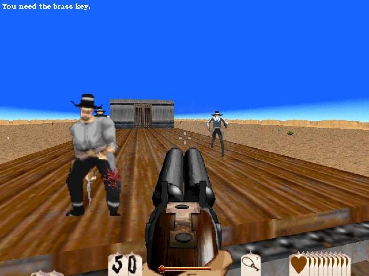 [27/04/2020] Für einen Shooter im Jahr 1997 ungewöhnlich: Ein Level auf einem fahrenden Zug.
