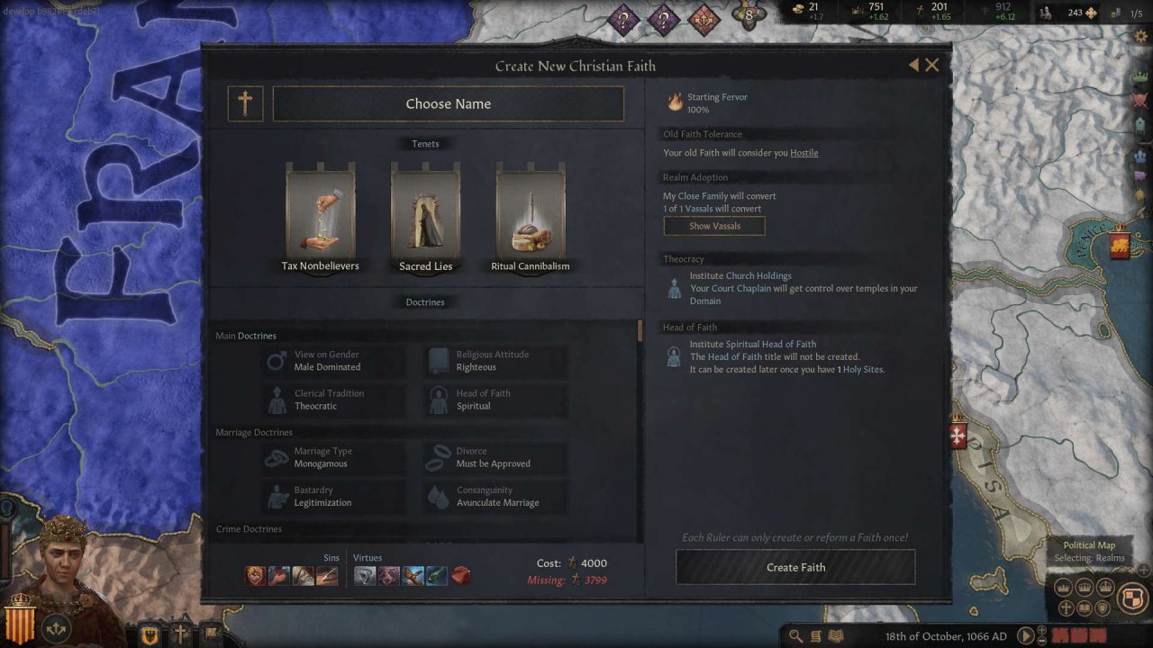 [14/05/2020] Ein wichtiges Spielelement in der Crusader Kings-Reihe ist Religion. Ihr dürft sogar euren eigenen Glaube erschaffen.