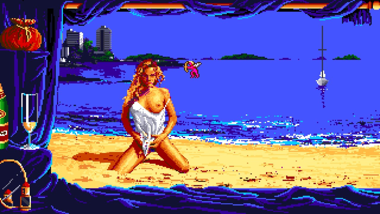[16/07/2020] Emmanuelle erschien 1989: Wer kennt sie nicht aus der Realität, die 90-60-90-Models, die mit wehenden Haaren am Strand knien, nachdem sie ihr Baby gestillt haben. (Bild: Amiga) &nbsp;