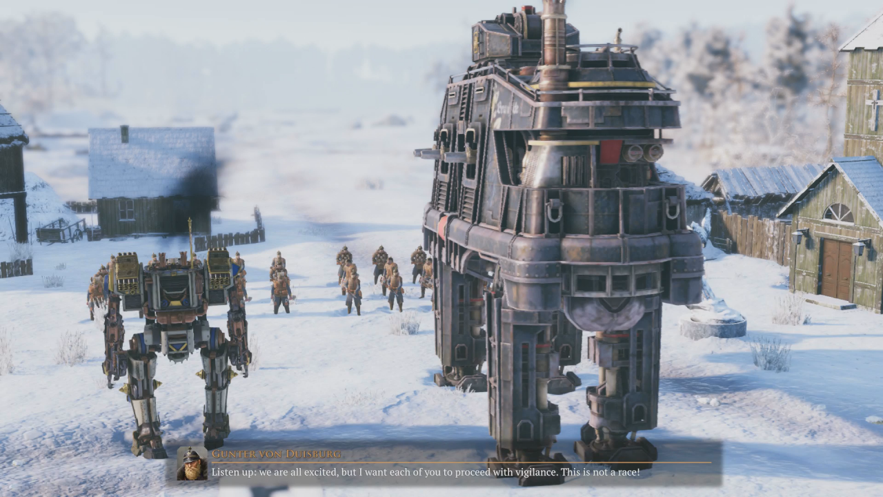 [14/08/2020] Der persönliche Mech von Prinz Wilhelm und Gunters gigantische Maschine Brunhilde ziehen mit in die Schlacht.
