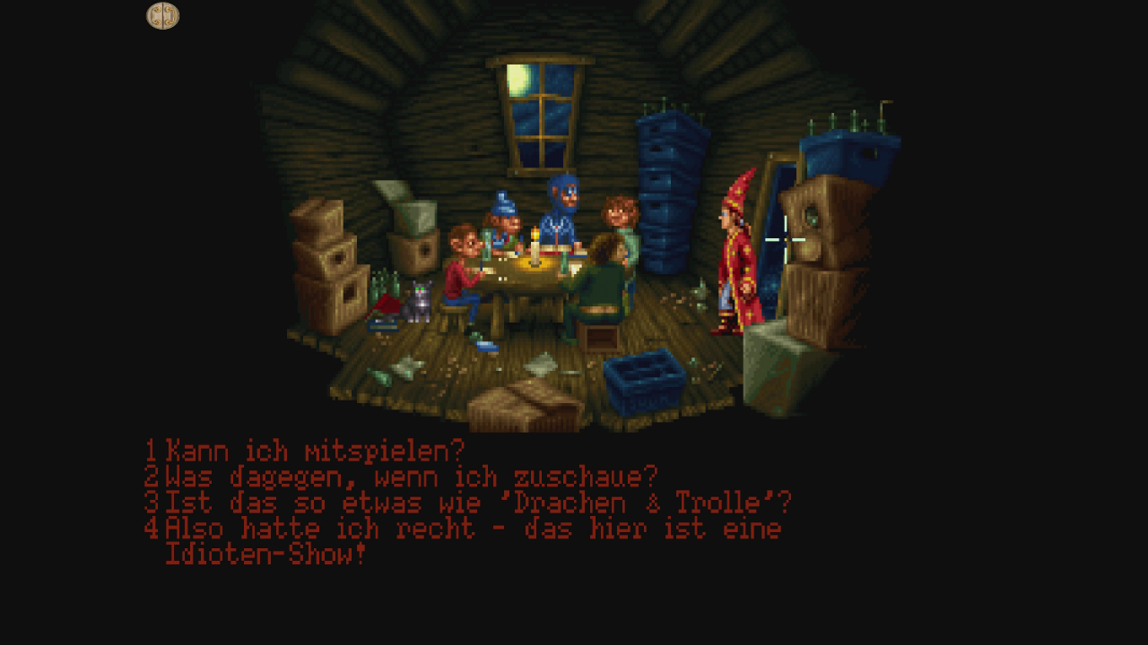 [20/08/2020] Ihr trefft sogar auf eine Gruppe von Rollenspielern, zu denen Simon sich dann dazusetzt.