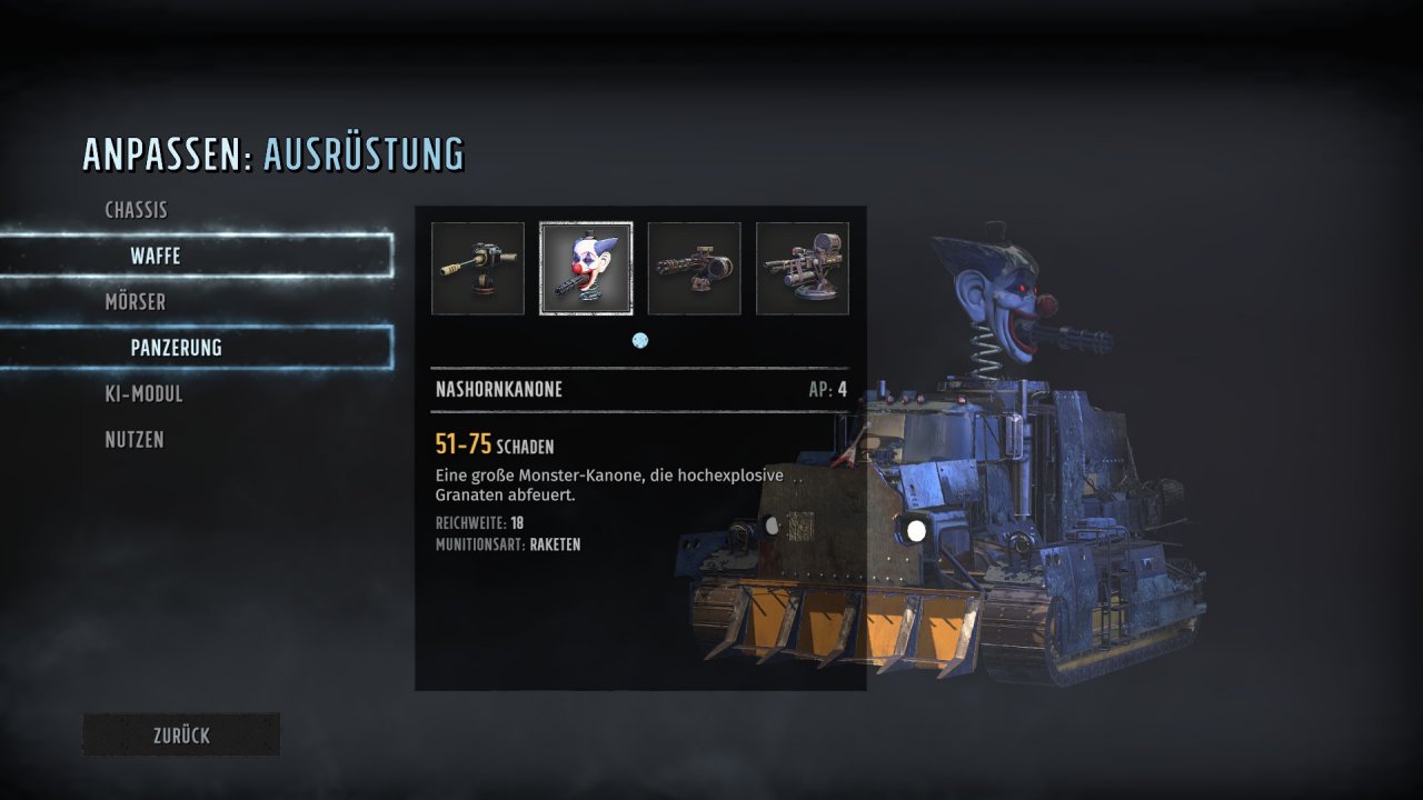 [26/08/2020] Euer Kodiak-Panzer darf natürlich auch aufgerüstet werden. Diese Clown-Kanone steht ihm gut!