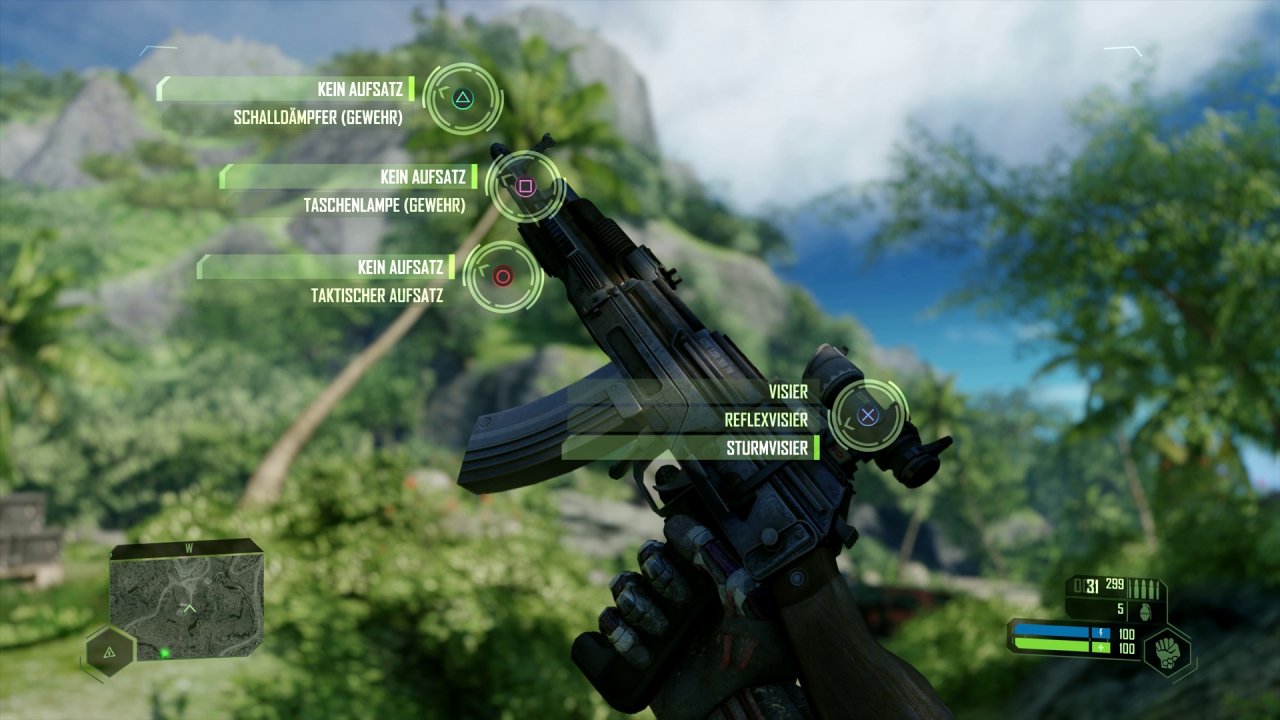 [24/09/2020] Im Waffenmenü schraubt ihr kleine Verbesserungen an eure Knarren.&nbsp;(PS4 Pro)