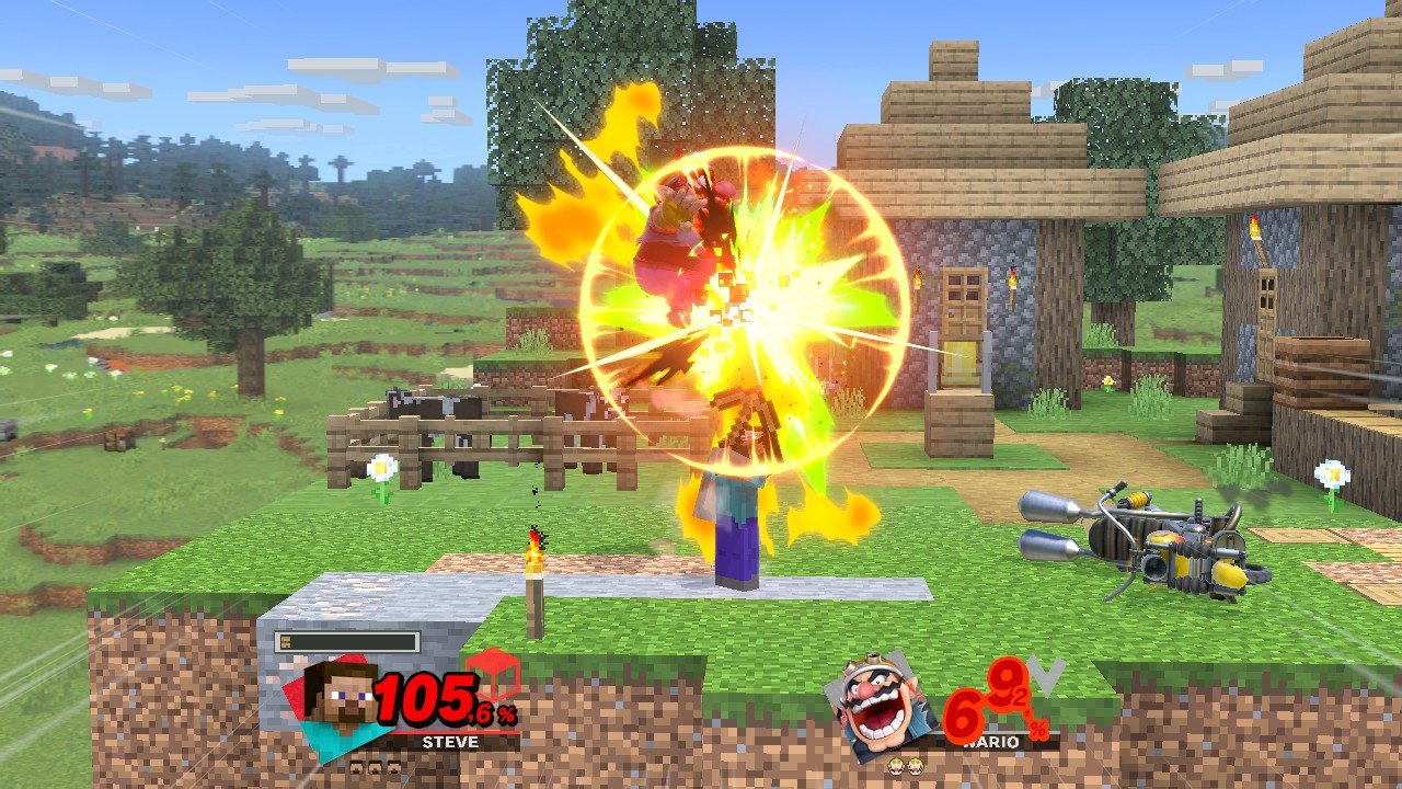 [30/10/2020] Super Smash Bros. Ultimate: Minecraft-DLC im Switch-Spiel ausprobiert! (4)
