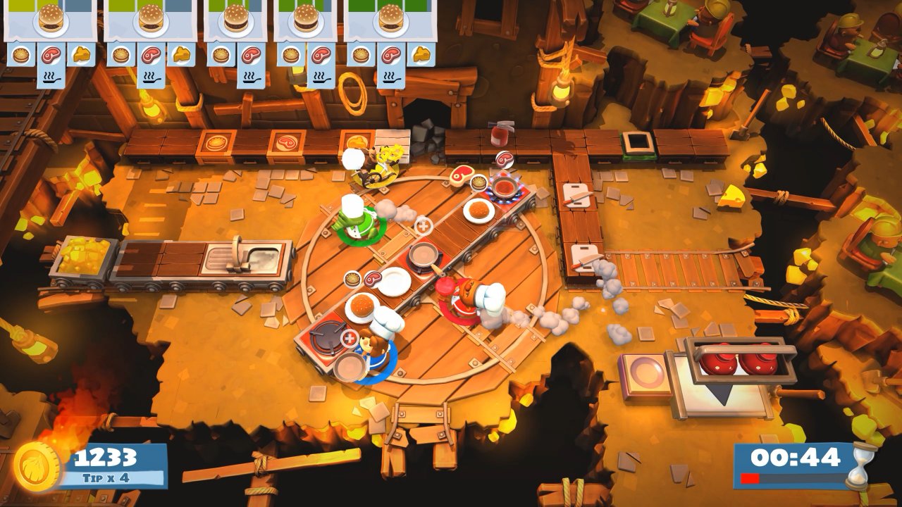 [02/10/2020] Die Küchen in Overcooked 2 sind völlig verrückt. In diesem Level bekommt ihr es mit einer rotierenden Plattform zu tun. &nbsp;