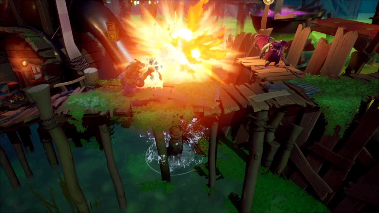 [08/10/2020] Staubsaugervertreter. Dingodile ist neben Tawna und Dr. Neo Cortex der dritte spielbare Bonuscharakter. Mit seinem Staubsauger saugt er explosive Fässer an und schleudert auf seine Gegner, wie hier zu sehen. &nbsp;