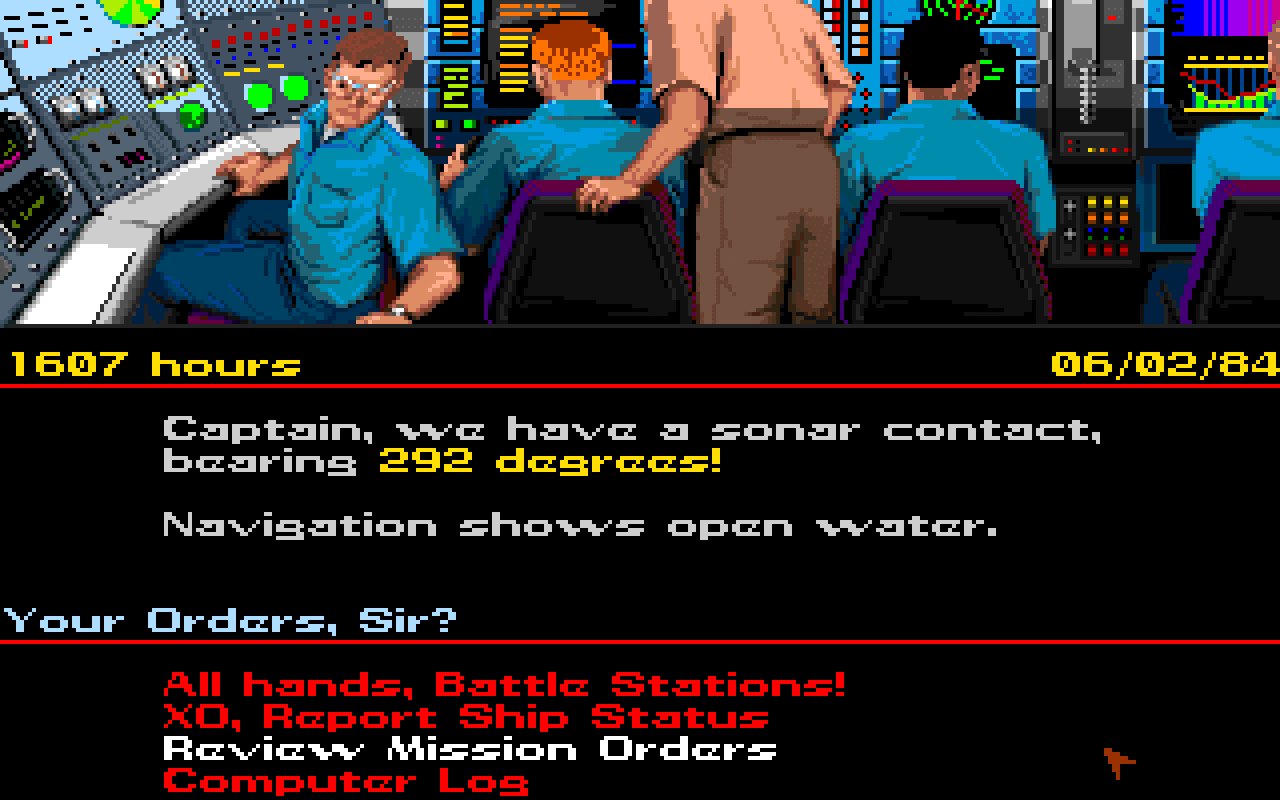 [30/10/2020] Die Microprose-Simulation Red Storm Rising (1988) basierte auf dem gleichnamigen Roman von Tom Clancy. Der Spieler kontrolliert darin ein amerikanisches Atom-U-Boot. Die Aufgabe besteht darin, sowjetische Streitkräfte zurückzuschlagen und einen Raketenangriff zu verhindern.