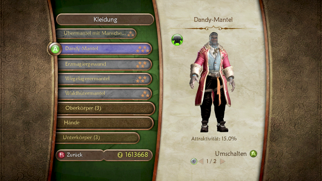 [19/10/2020] Die Kleidungen in Fable 2 sind zwar realistisch, doch wirklich viel Abwechslung sollte man nicht erwarten.&nbsp;