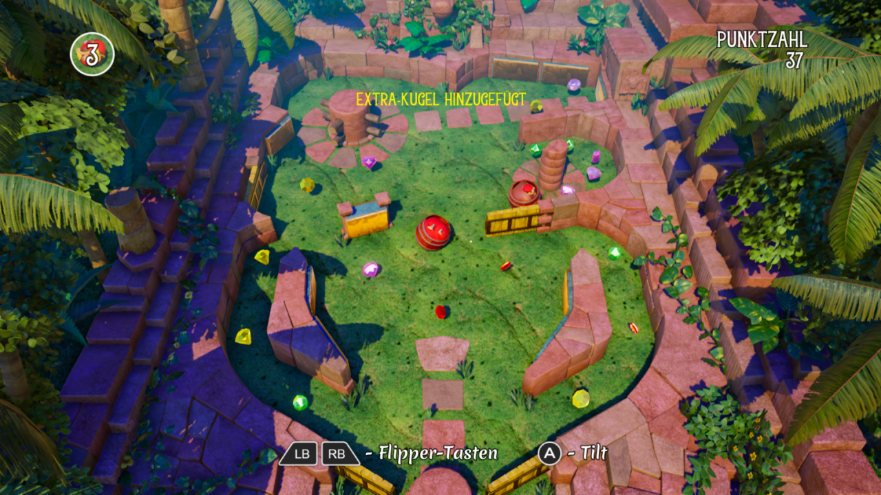 [25/11/2020] Minispiele gibt es zwar nicht viele, aber Spaß machen sie dafür alle, wie hier das Pinball, wofür es sich unsere Schiffskameraden extra in Fässern bequem gemacht haben.