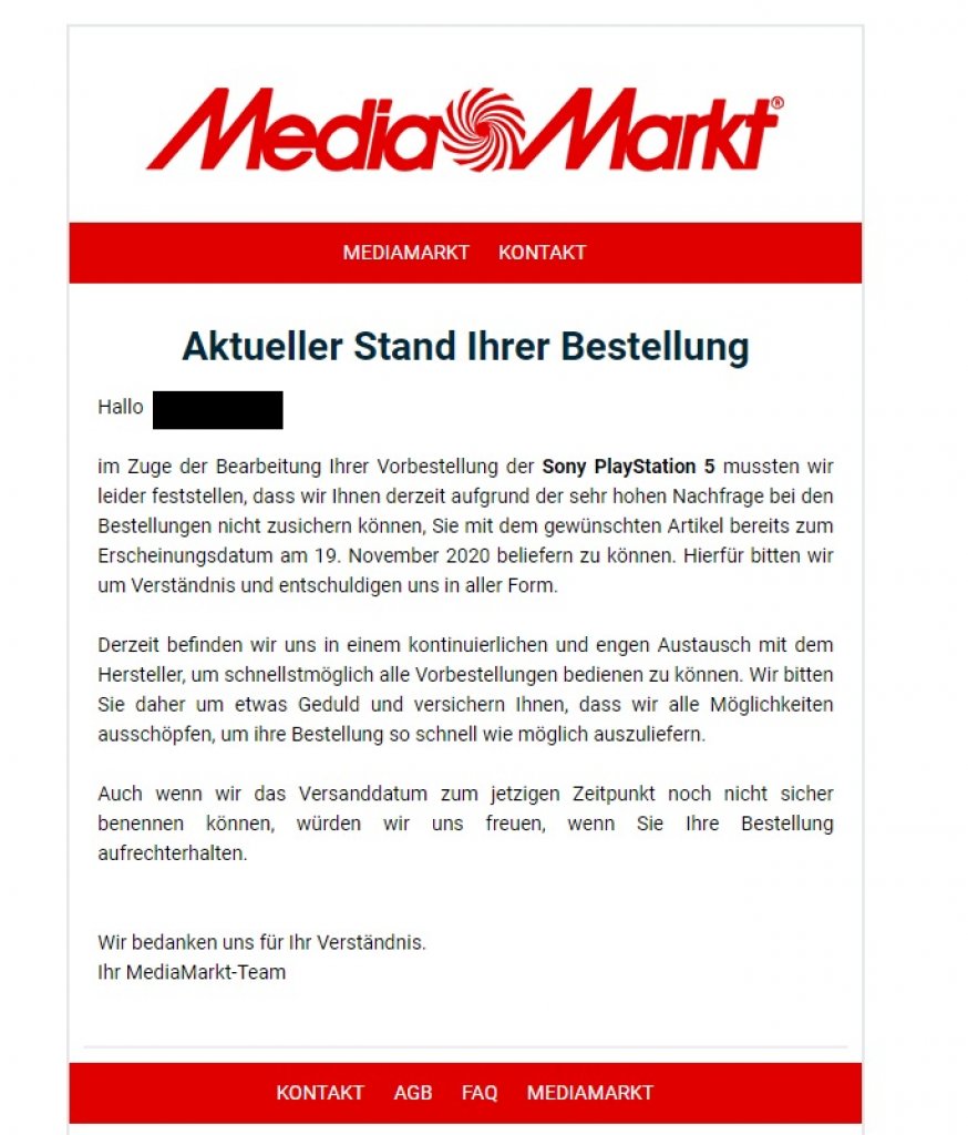 [06/11/2020] PS5 kaufen: Media Markt verkauft zu viele Playstation 5 - großer PS5-Amazon-Drop lässt weiter auf sich warten