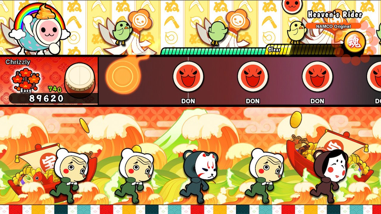 [07/01/2021] Spielt ihr die gut bestückte Song-Auswahl im Taiko Mode, dürft ihr euch stets über buntes Allerlei drumherum erfreuen.&nbsp;