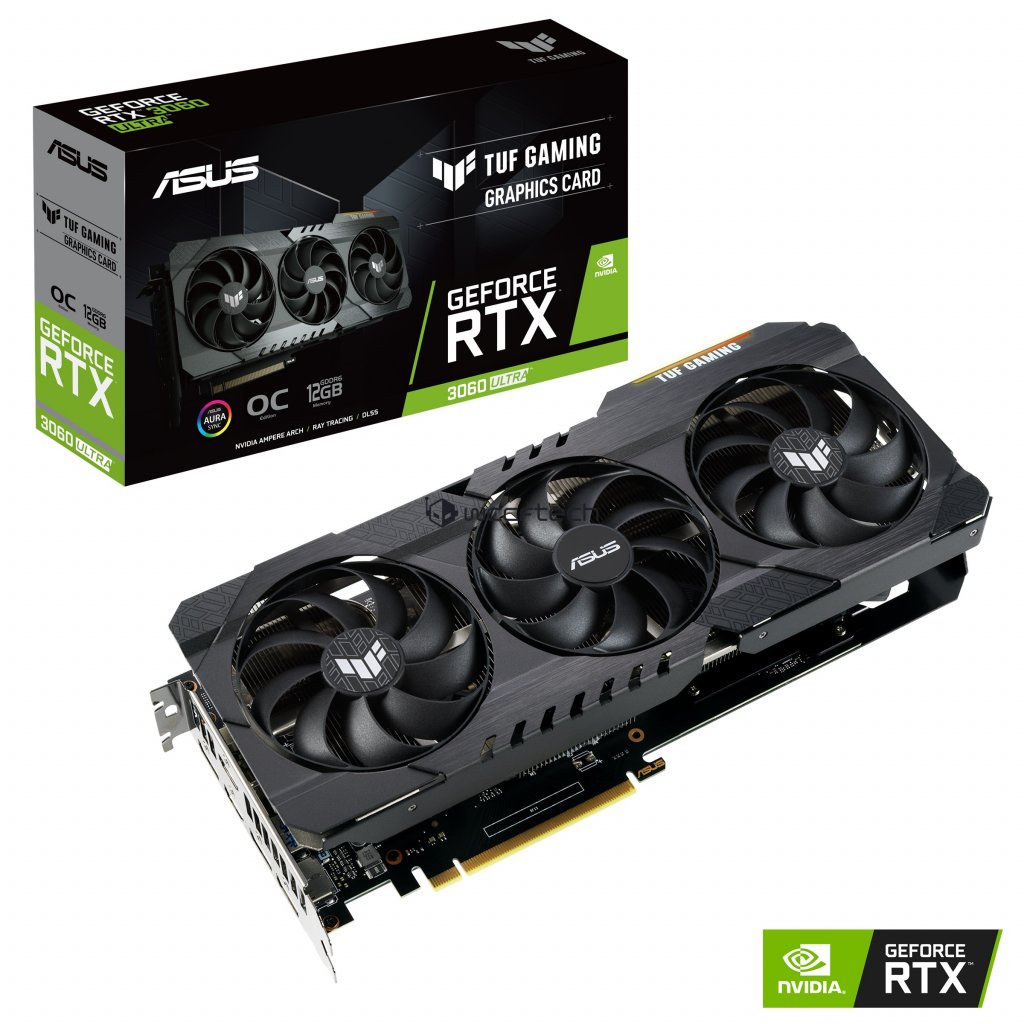 [0] Die Ende Februar erwartete Nvidia GeForce RTX 3060, hier ein bereits angekündigtes Modell von Asus, hat 12GB RAM.