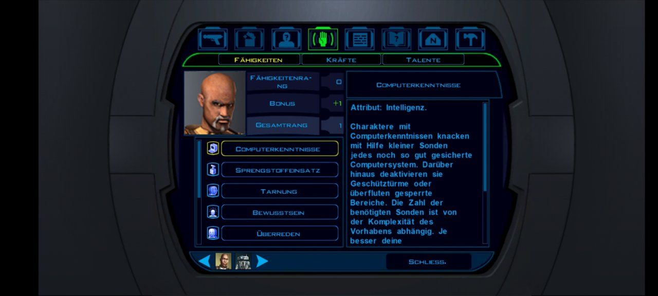 [29/01/2021] Wir sollten darauf achten, dass unsere Party alle wichtigen Fertigkeiten wie Computerkenntnisse oder Reparieren abdeckt.