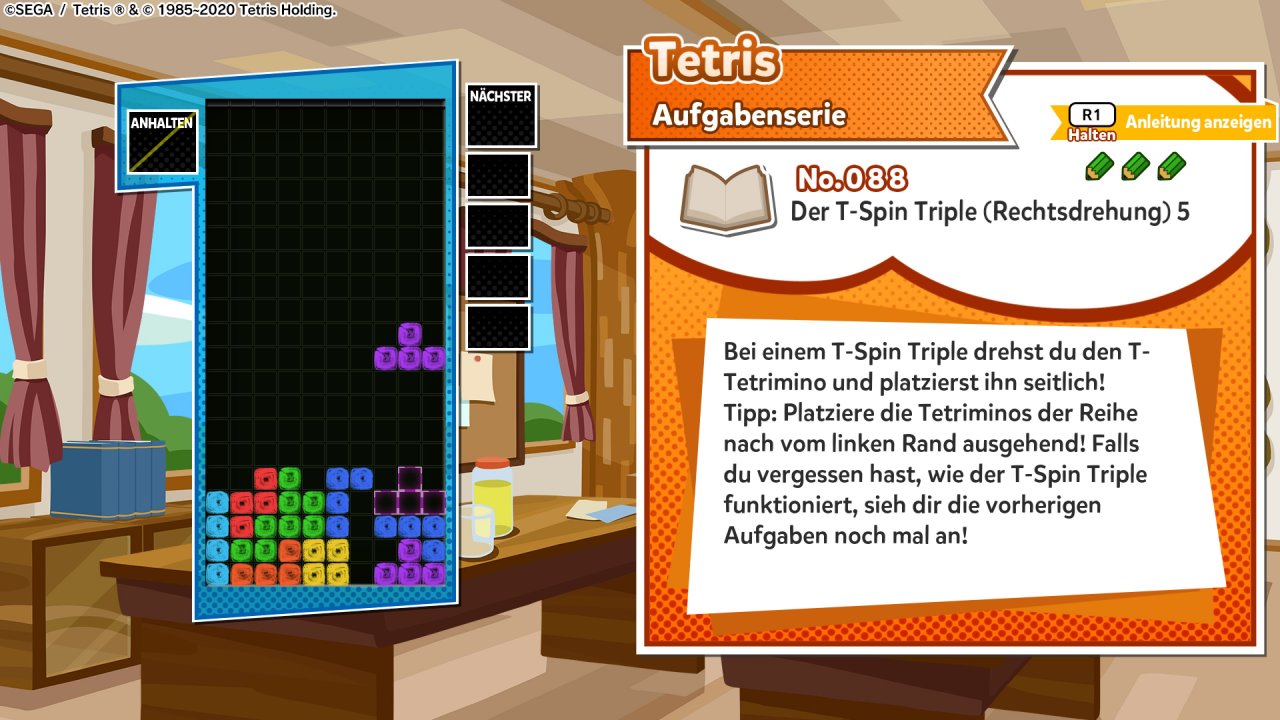 [20/01/2021] Im Übungsmodus drückt ihr die Puzzle-Schulbank und trainiert alles von den absoluten Basics bis hin zu Profi-Techniken. Charmantes Detail: eure Steine werden als Kreidezeichnungen stilisiert.