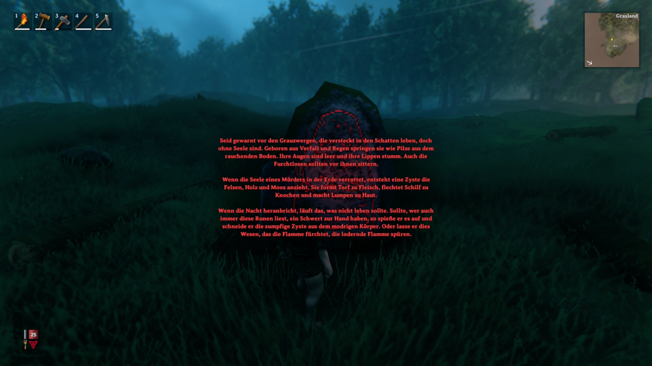 [11/02/2021] Bei seiner Story setzt Valheim auch auf Environmental Storytelling. Alte Runentafeln erzählen euch etwa mehr über die Welt und ihre Bewohner.