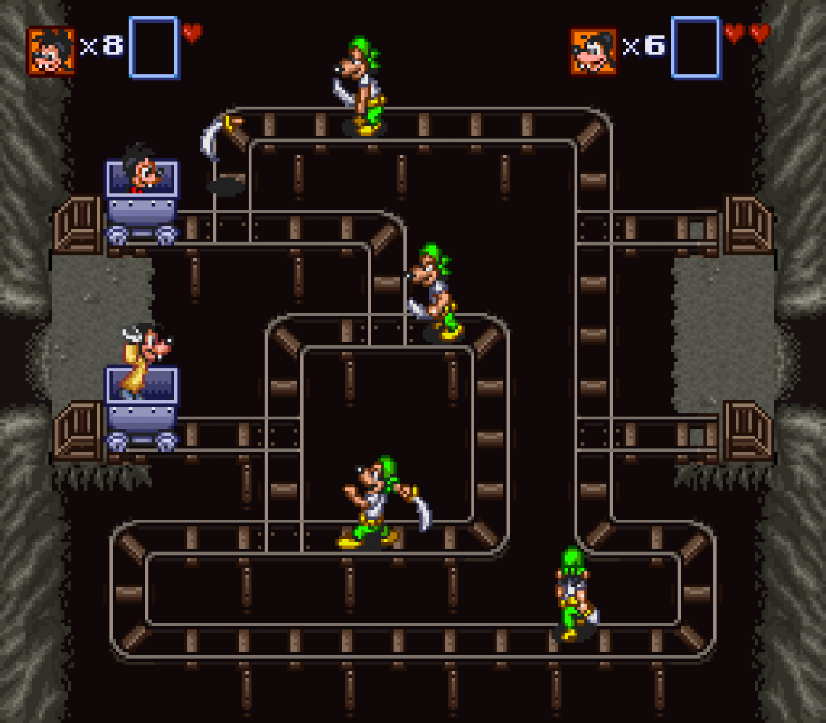 [09/02/2021] Schon in Disney’s Goof Troop (1993) für das Super Nintendo gelingt es Mikami, Action- und Knobelpassagen ausgewogen unter einen Hut zu bringen. Ein klasse Zwei-Spieler-Modus ist ebenfalls an Bord.