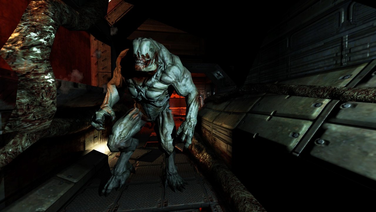 [18/02/2021] Doom 3 (im Bild die BFG Edition von 2012) ist deutlich düsterer und storylastiger als die vorherigen Teile. Mit mehr als 3,5 Millionen verkauften Exemplaren zählt es zu den erfolgreichsten Spielen aus dem Hause id Software.