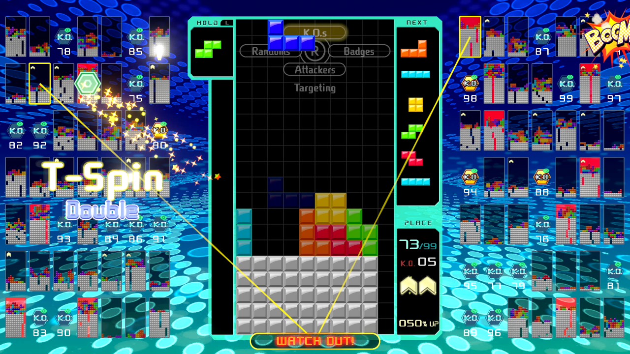 [19/03/2021] In Tetris 99 ballert ihr mal nicht was das Zeug hält, sondern löst fleißig Reihen auf.