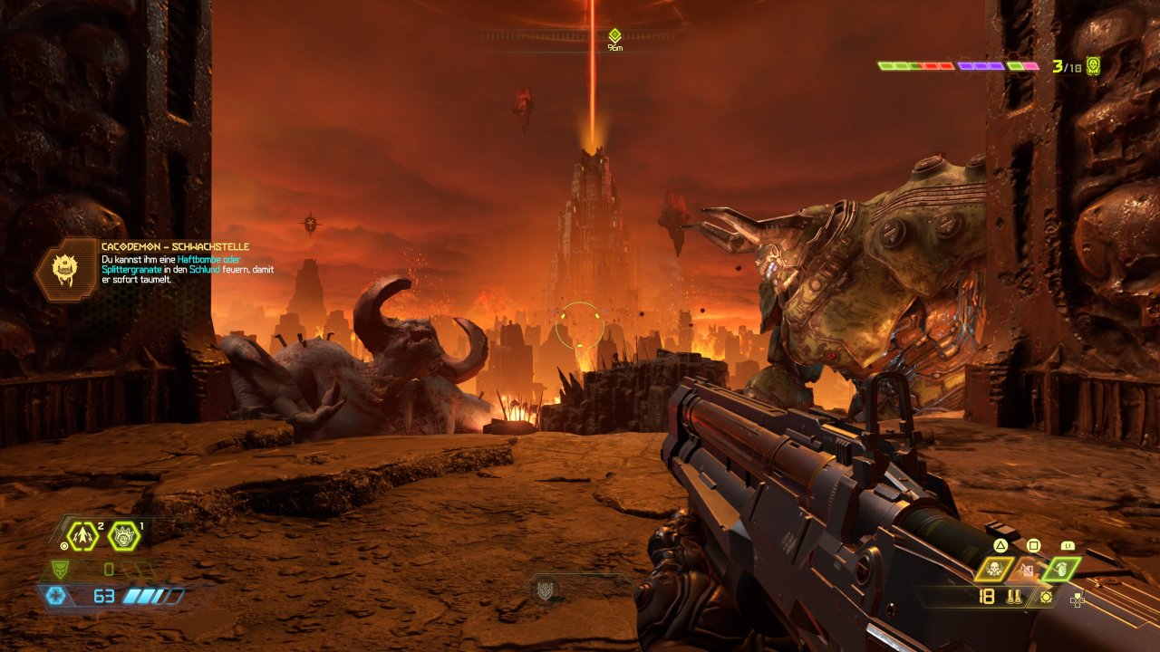 [05/03/2021] Doom Eternal ist kein Schlauch-Shooter. Stattdessen gestalten sich die Levels vergleichsweise weitläufig und beherbergen sogar Geschicklichkeits- und Rätselpassagen.