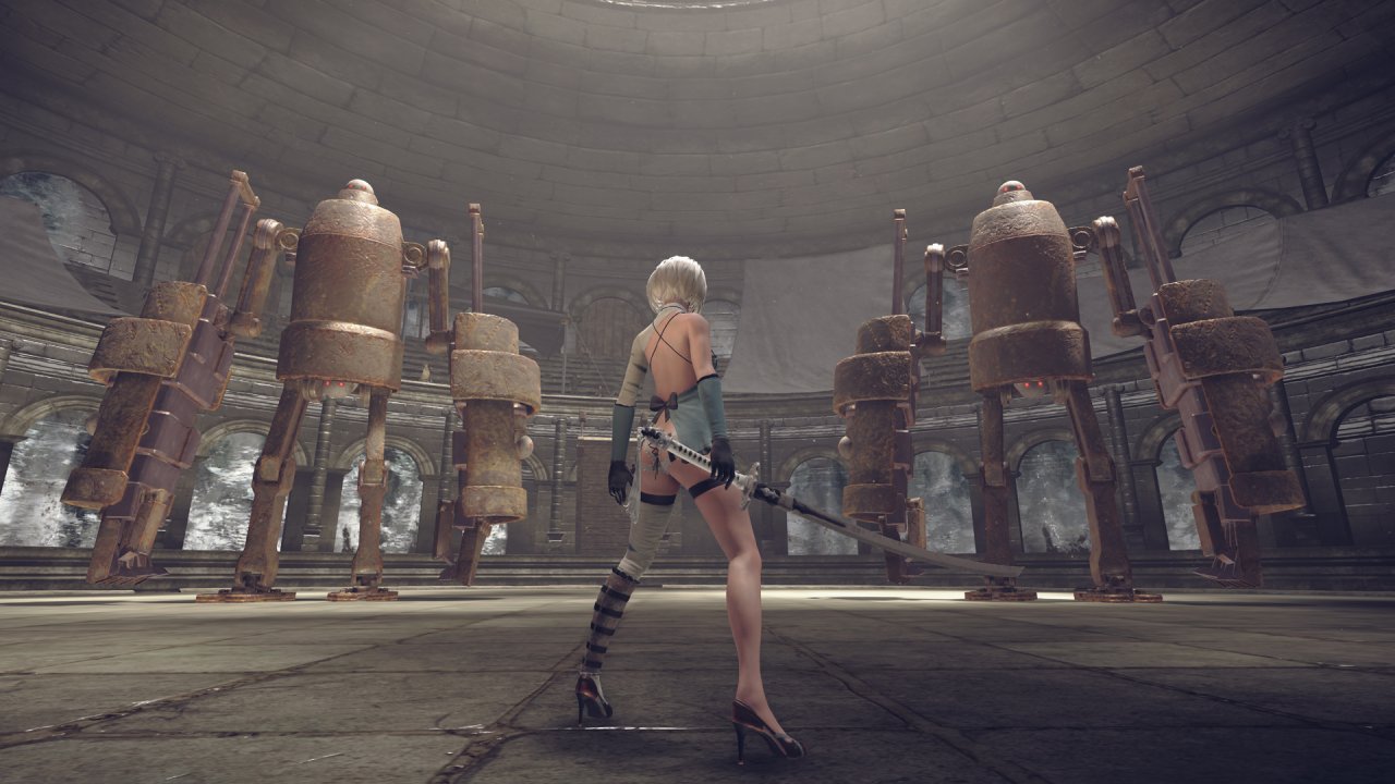 [01/04/2021] 2B bekam in Nier: Automata ein sehr knappes Outfit spendiert, nachdem Square Enix feststellte, dass die Spieler auf ihr hervorblitzendes Höschen fixiert waren.