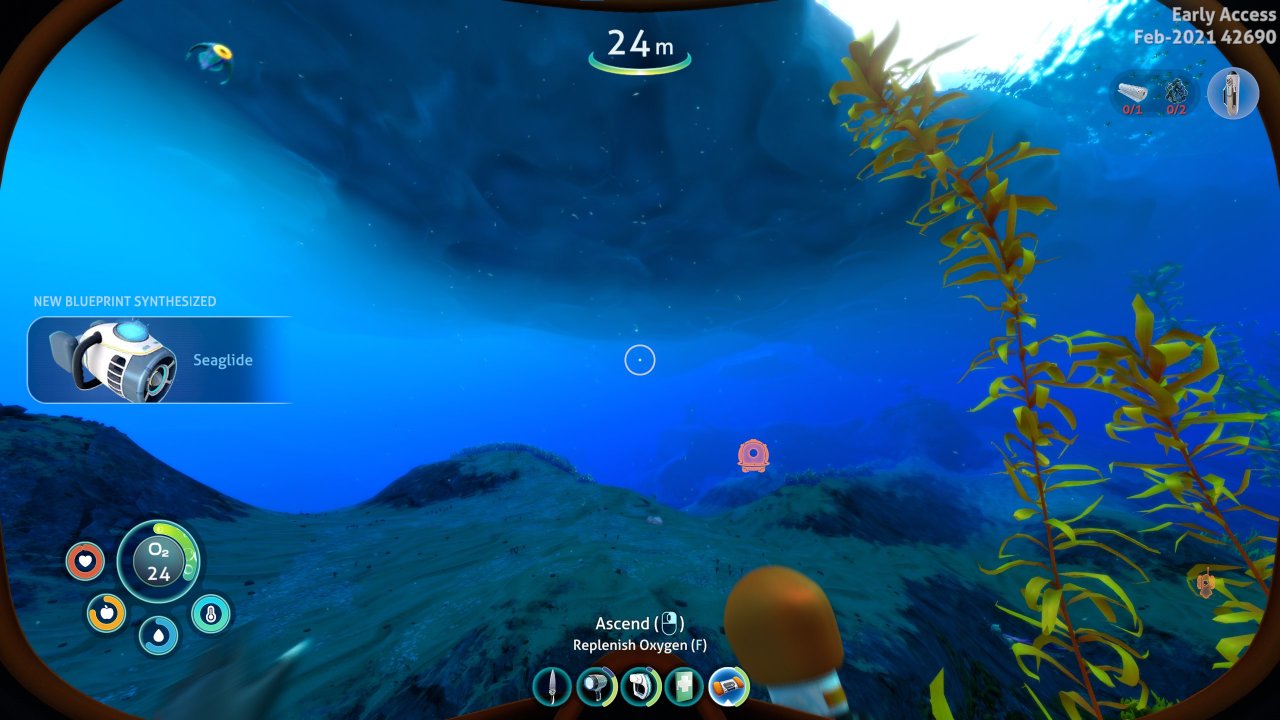 [16/04/2021] Der Seaglide ist eines der wertvollsten Stücke Technologie im gesamten frühen Spielverlauf! Passt jedoch auf, wenn ihr lange taucht - das Eisschelf über euch bedeutet euren Tod, wenn ihr nicht gut plant.