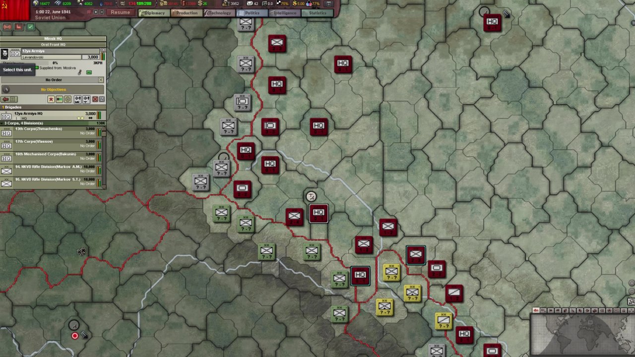 [28/04/2021] Nur in Hearts of Iron 3 könnt ihr eure Einheiten verschiedenen Hauptquartieren zuordnen und diese untereinander staffeln. &nbsp;