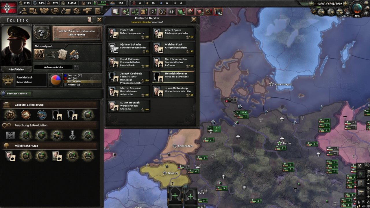 [28/04/2021] Die deutsche Version von Hearts of Iron 4 unterscheidet sich von der internationalen Fassung. Beispielsweise werden die Gesichter berüchtigter Kriegsverbrecher wie Adolf Hitler gegen dunkle Silhouetten ausgetauscht. &nbsp;