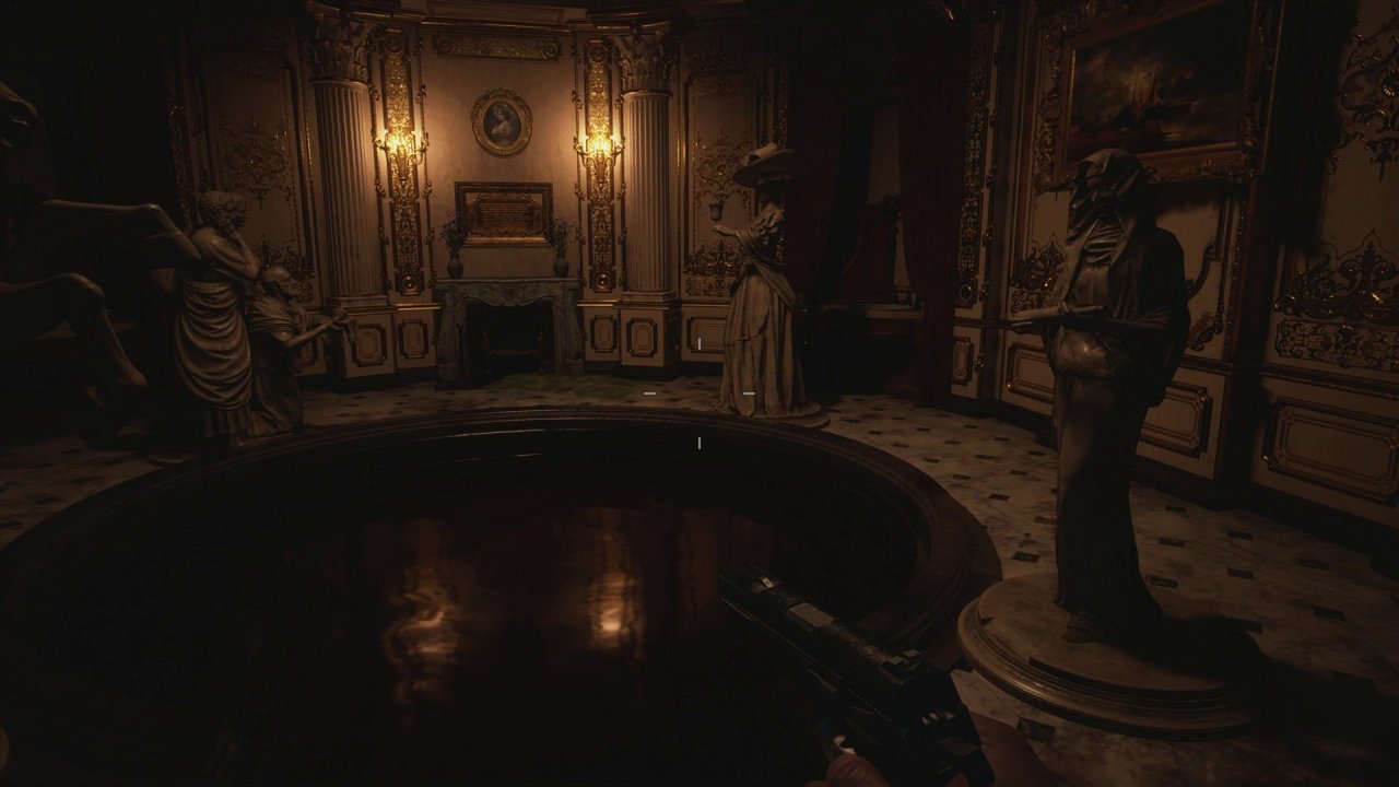 [05/05/2021] Village ist in vielen Aspekten kein klassisches Resident Evil, ein Statuen-Verschiebe-Rätsel darf trotzdem nicht fehlen.