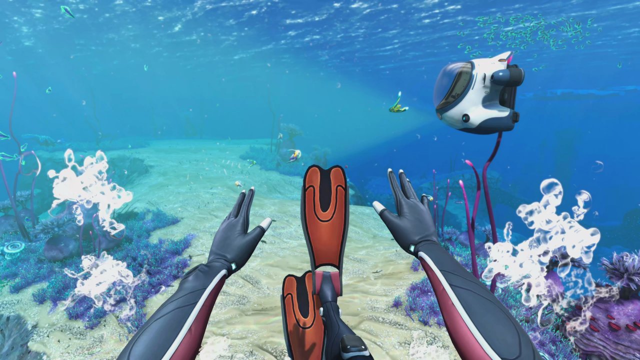 [12/05/2021] Ach ja, so friedlich kann Subnautica: Below Zero sein. Wie im Vorgänger werden wir nicht direkt den ganz bösen Fischlein vorgeworfen.