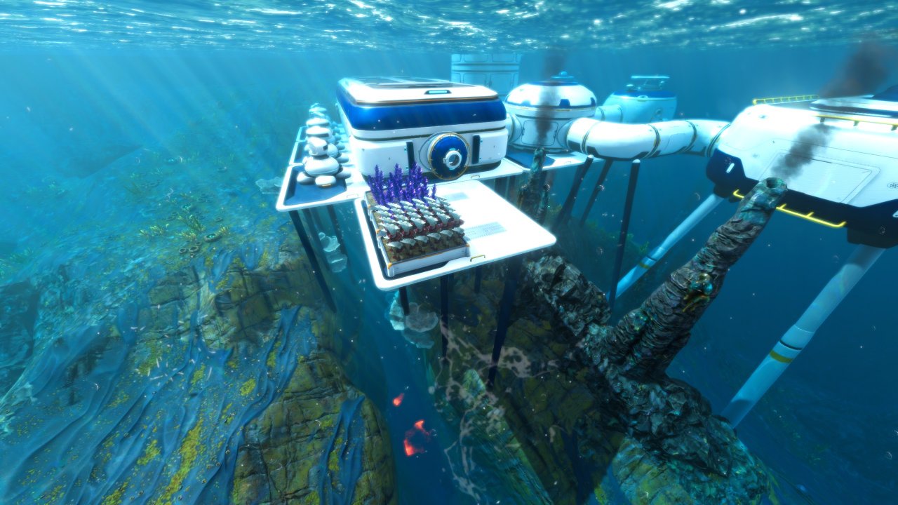 [12/05/2021] Unsere perfekte Basis liegt direkt über einem hydrothermalen Schlot und versorgt uns mit unendlich Energie. Außerdem könnt ihr euren „Wohnungsturm“ hier leicht über Wasser anlegen.