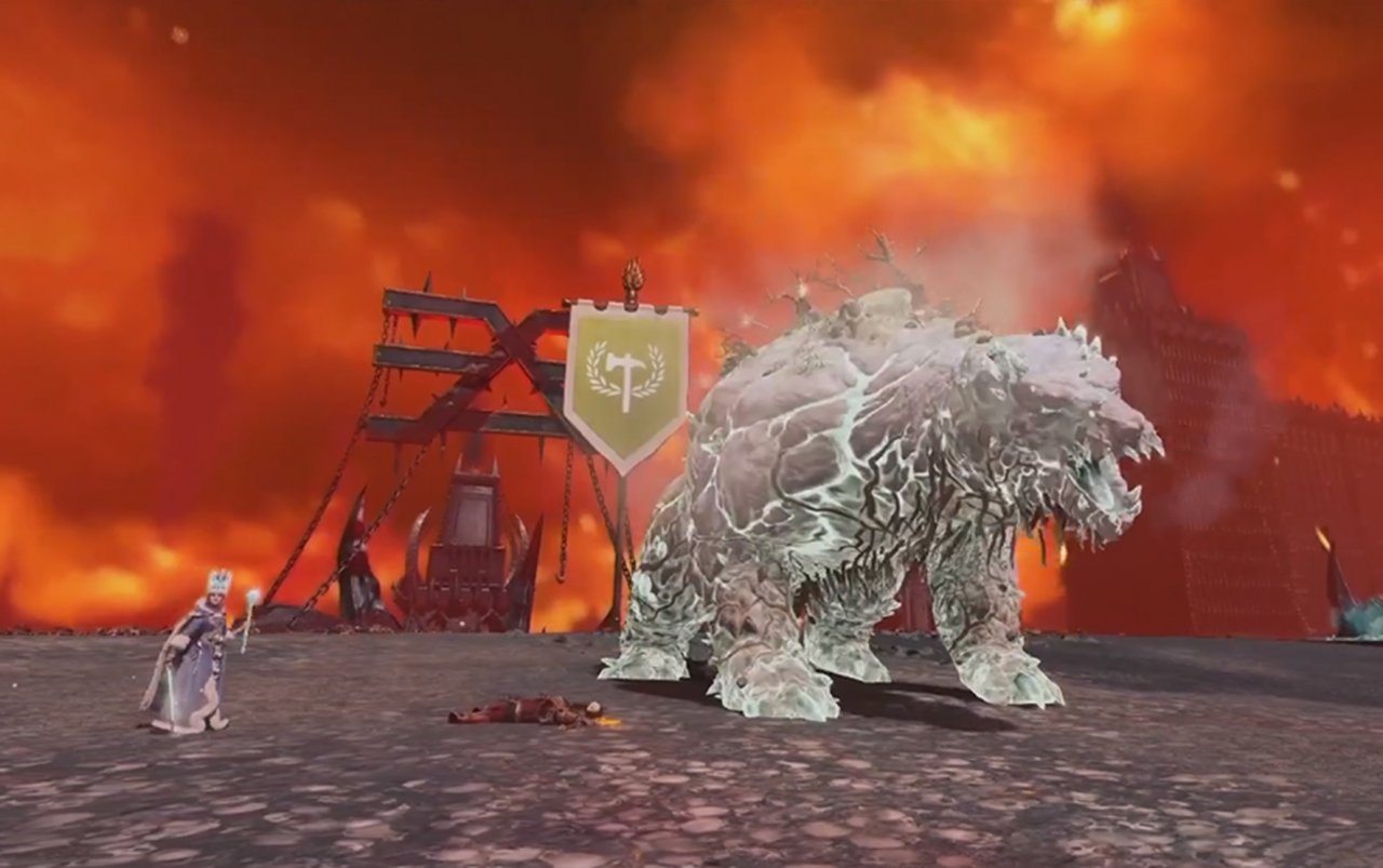 [12/05/2021] Der gigantische Eisbär ist die Inkarnation des Bärengottes von Kislev. Dieses Monster kann es im Kampf locker mit einem großen Blutdämon aufnehmen!