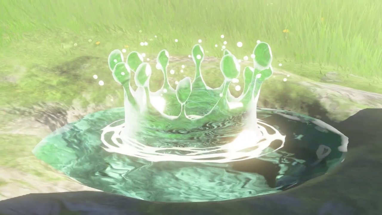 [16/06/2021] Sie sahen: Wasser. Auf dem Bild ist gut zu sehen, wie es sich rückwärts in einen Wassertropfen verwandelt. Was, findet ihr nicht? Meine Güte, benutzt eure Fantasie!